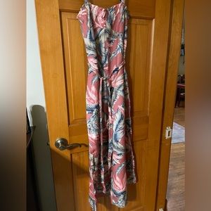 jumpsuit is a size small and the jacket is medium large Ann Taylor loft